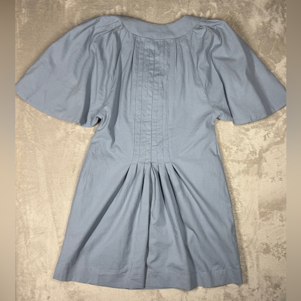 Pomander Place Finley Flutter Sleeve Cotton
Relaxed Pocket Mini Dress Blue XS - Picture 12 of 16